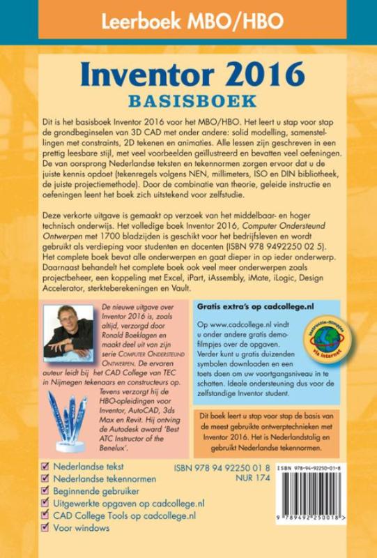 Inventor 2016 Basisboek deel 1 Basisboek MBO/HBO achterkant