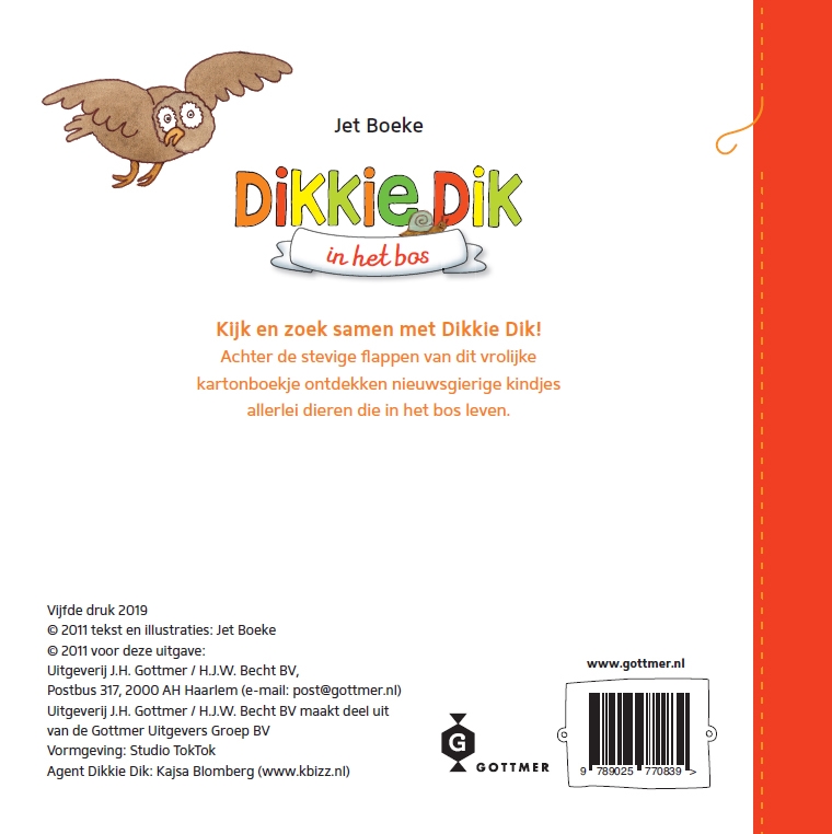 Dikkie Dik  -   In het bos achterkant