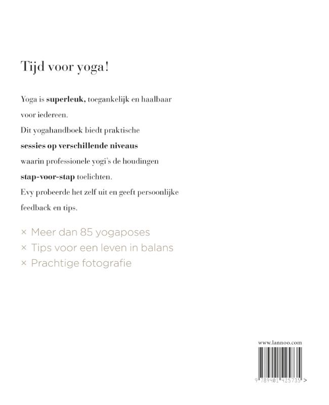 Yoga met Evy achterkant