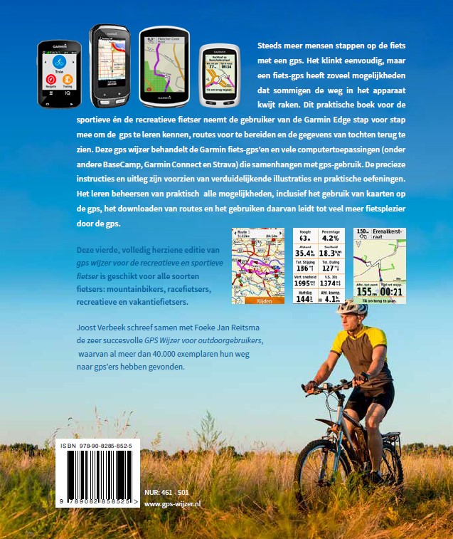 GPS WIJZER  voor de recreatieve en sportieve fietser - vijfde editie - 2020 achterkant