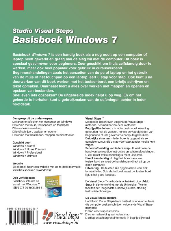 Basisboek Windows 7 achterkant