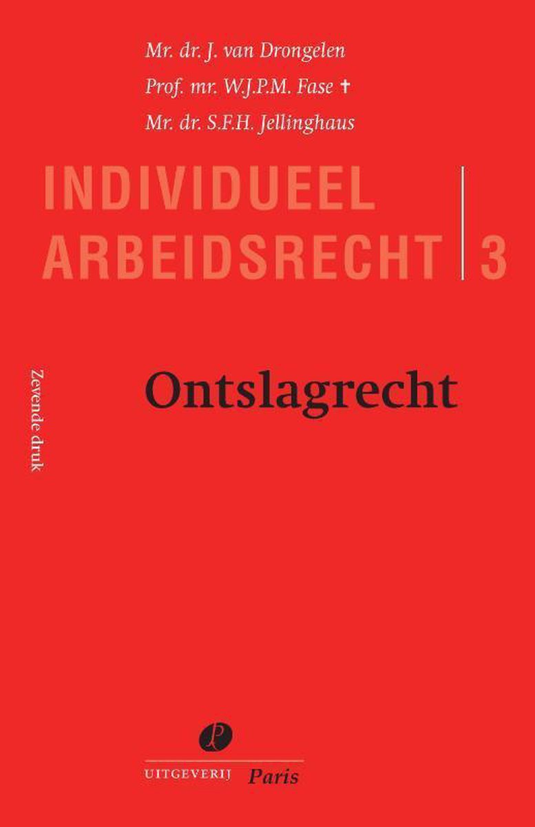 boekenbalie_9789462511361_cover Ontslagrecht / Individueel Arbeidsrecht / 3