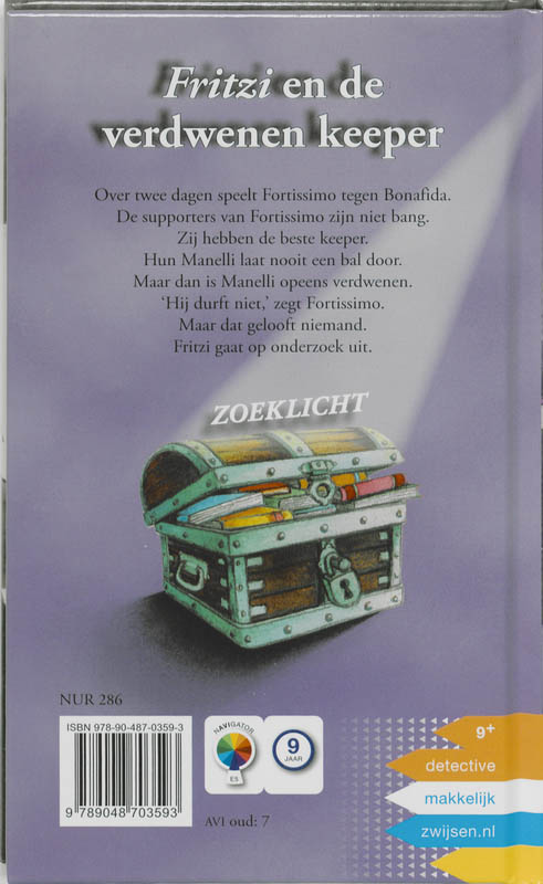 Zoeklicht Fritzi En De Verdwenen Keeper achterkant