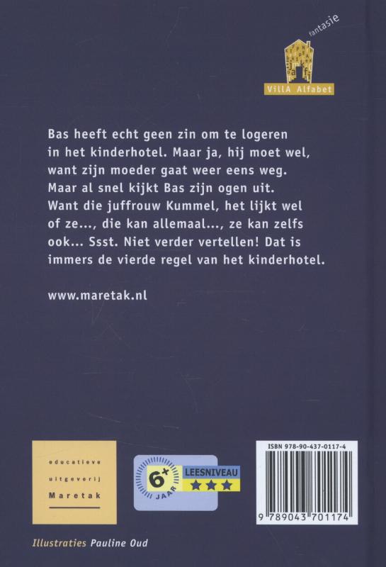 Het kinderhotel van juffrouw Kummel / Villa Alfabet Oranje achterkant
