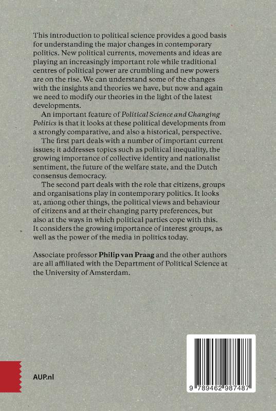 Political Science and Changing Politics achterkant