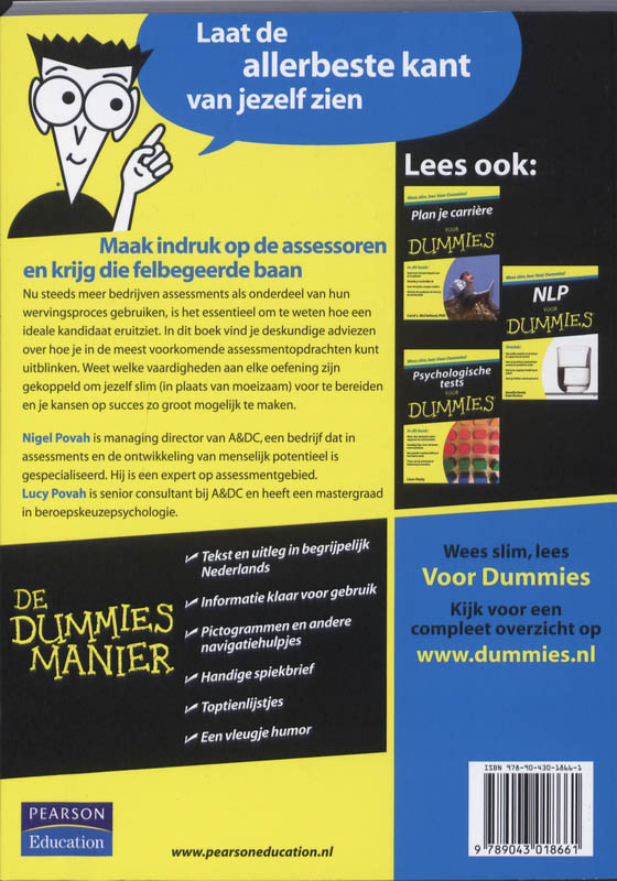 Assessments Voor Dummies achterkant