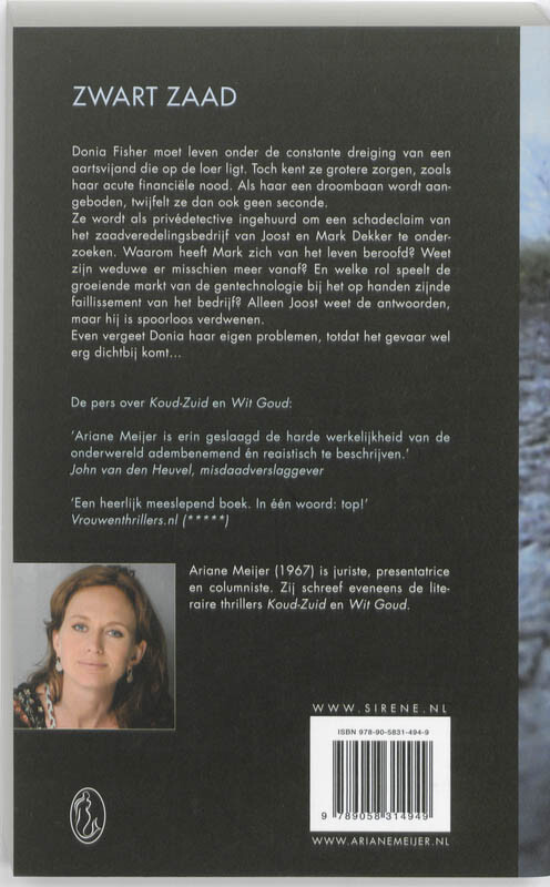 Zwart zaad / Sirene achterkant