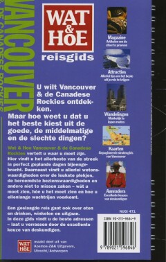 Vancouver & de Canadese rockies / Wat & Hoe reisgids Vancouver & de Canadese rockies / Wat & Hoe reisgids achterkant