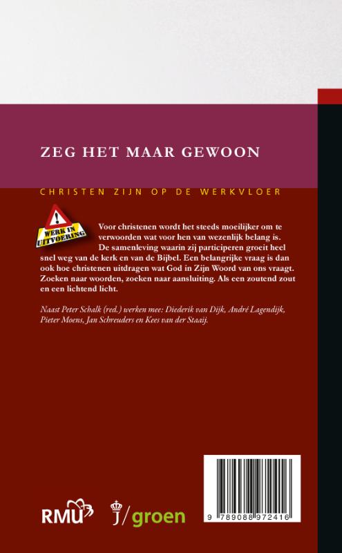 RMU -  Zeg het maar gewoon RMU  -   Zeg het maar gewoon achterkant
