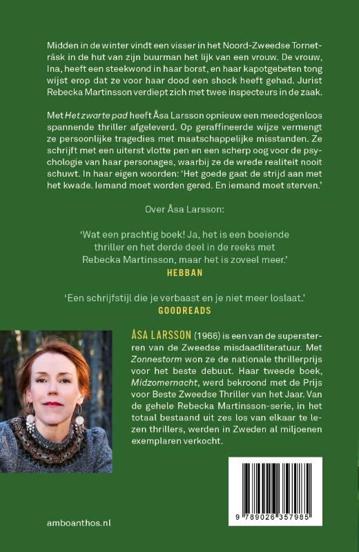 Het zwarte pad / Rebecka Martinsson / 3 achterkant