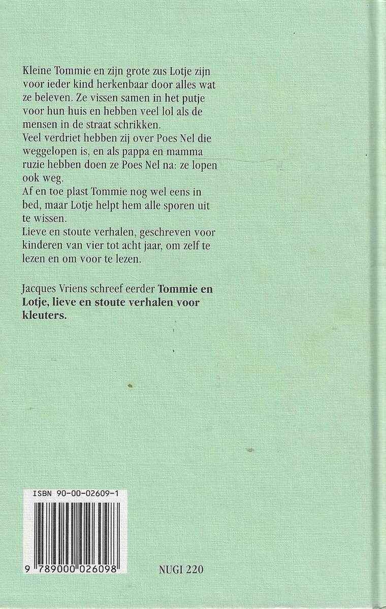Tommie en Lotje lopen weg / Tommie en Lotje achterkant