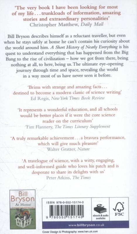 A Short History Of Nearly Everything achterkant