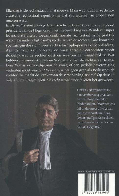 De rechtsstaat moet je leren achterkant