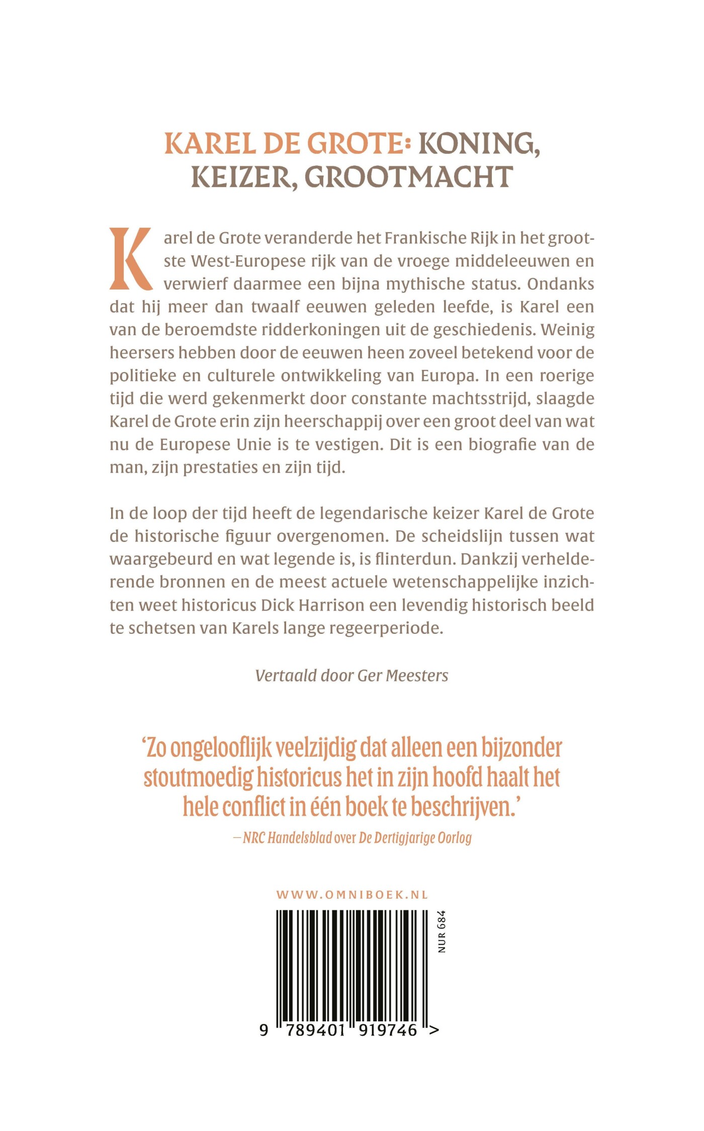 Karel de Grote achterkant