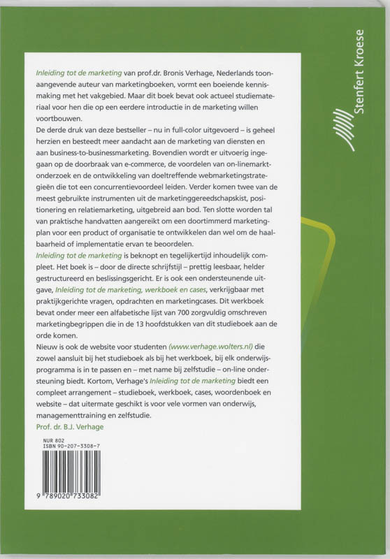 Inleiding tot de marketing Inleiding tot de marketing achterkant
