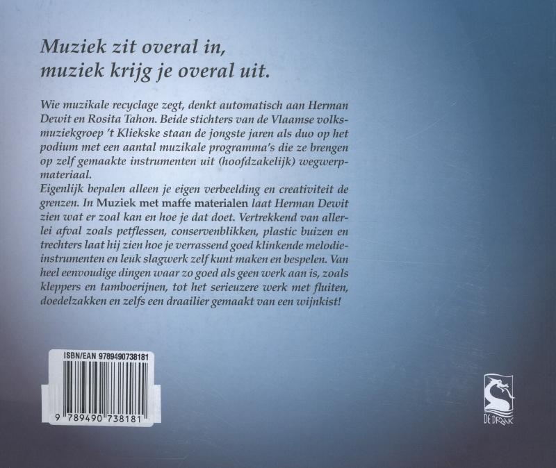 Muziek met maffe materialen achterkant
