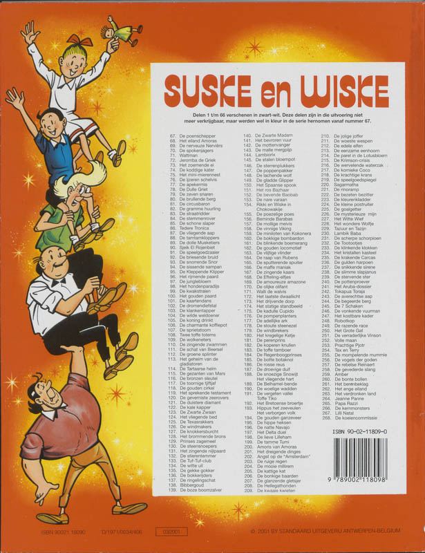 De Gramme huurling / Suske en Wiske / 82 achterkant