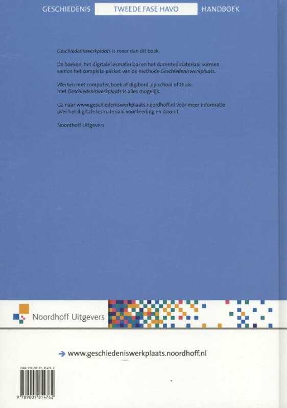 Geschiedeniswerkplaats Handboek tweede fase havo historisch overzicht achterkant