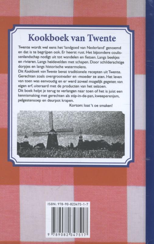 Kookboek van Twente achterkant