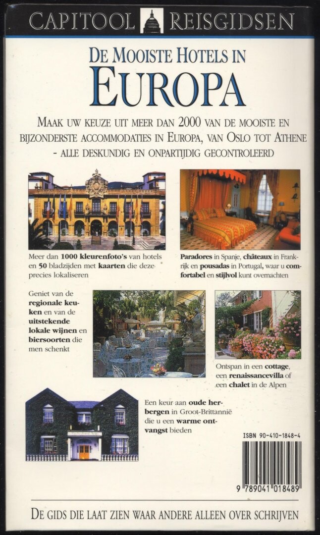 Capitool reisgidsen De mooiste hotels in Europa / Capitool reisgidsen achterkant