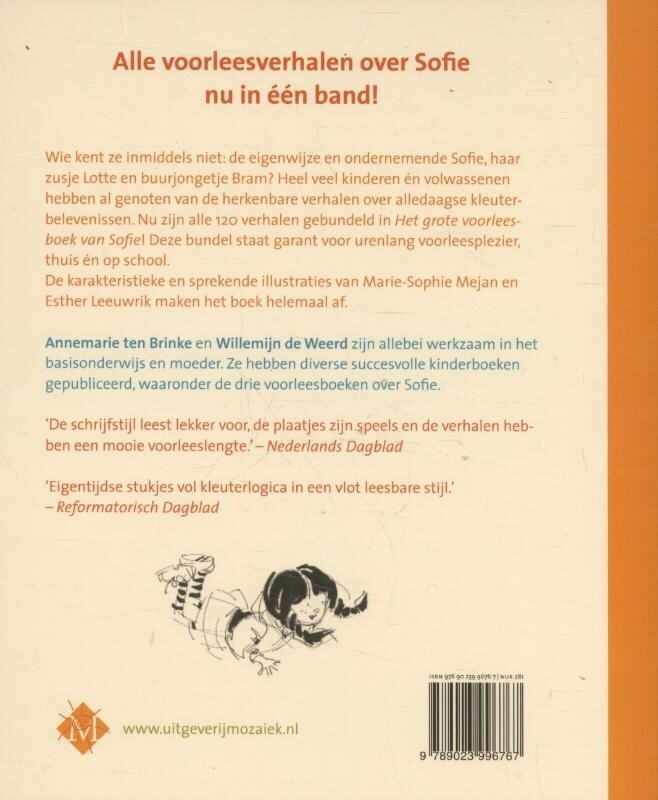 Het grote voorleesboek van Sofie achterkant