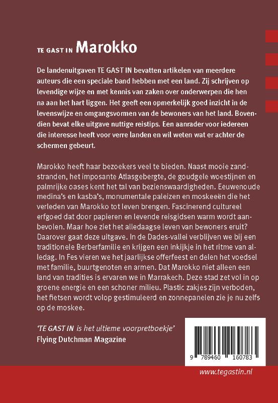 Te gast in Marokko / Te gast in pocket achterkant