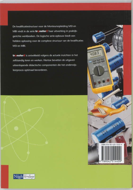 TransferE  - Theorie Elektriciteitsleer 2 Monteur Leerwerkboek achterkant