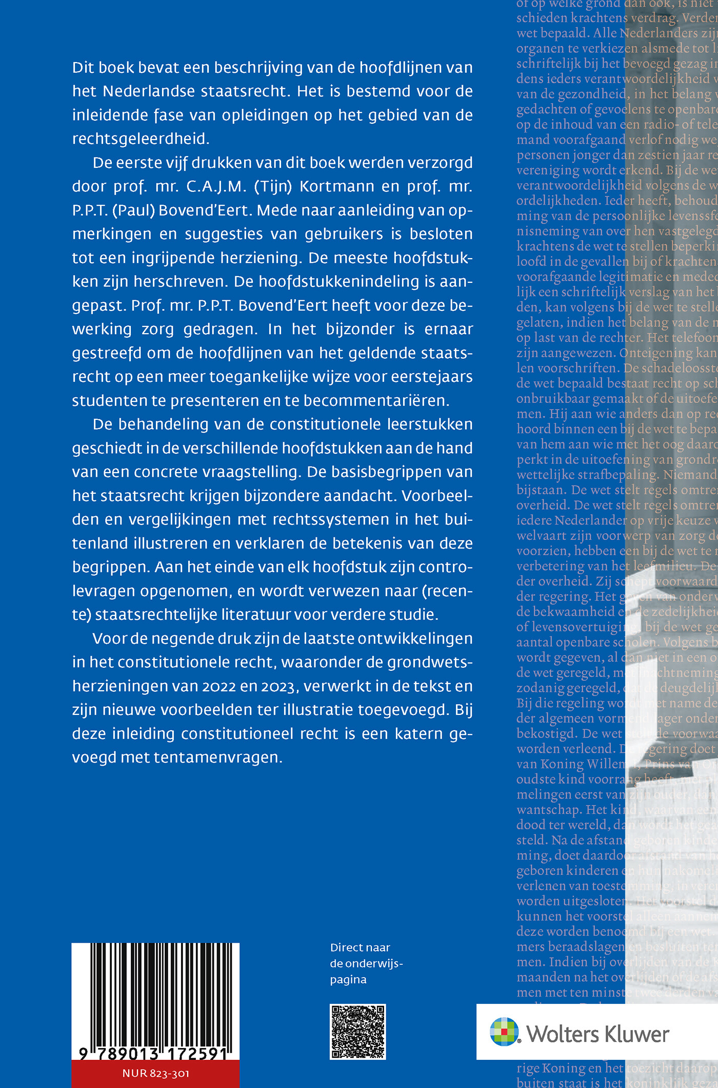 Inleiding constitutioneel recht achterkant