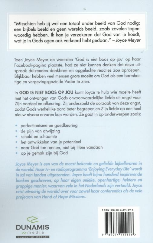 God is niet boos op jou achterkant