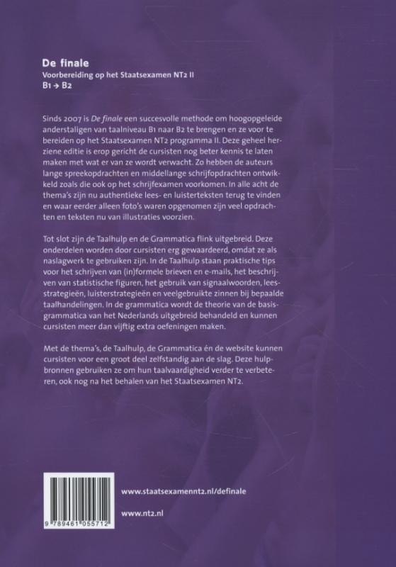 De finale / B1-B2 De finale / B1-B2 achterkant