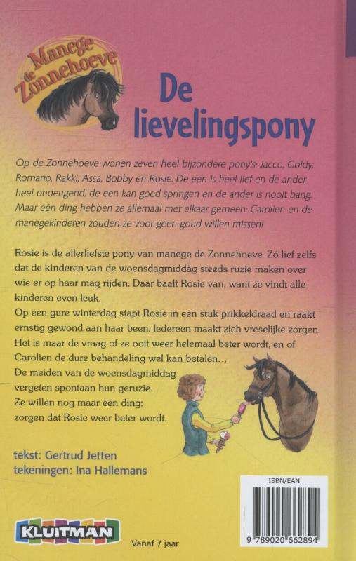 De lievelingspony / Manege de Zonnehoeve De lievelingspony / Manege de Zonnehoeve achterkant