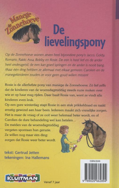 Manege de Zonnehoeve - De lievelingspony achterkant