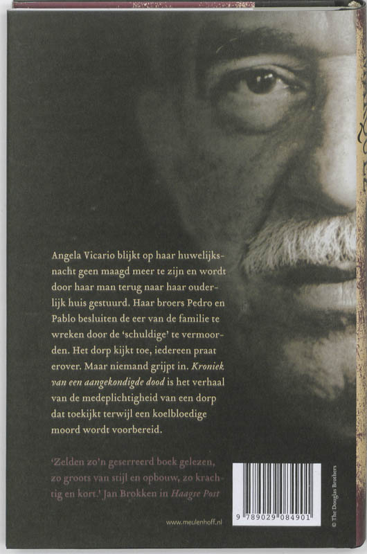 Kroniek van een aangekondigde dood Kroniek van een aangekondigde dood achterkant