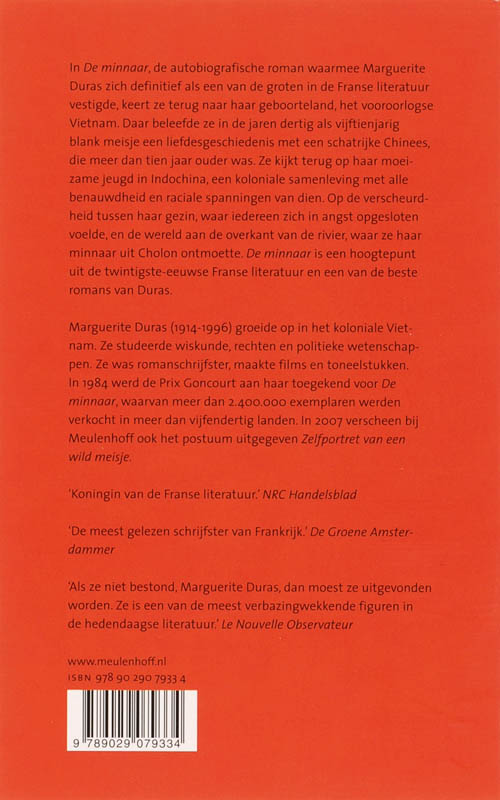 De Minnaar achterkant