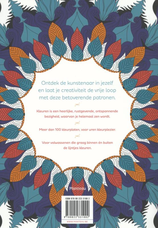 Creatief kleuren voor volwassenen Betoverende patronen achterkant
