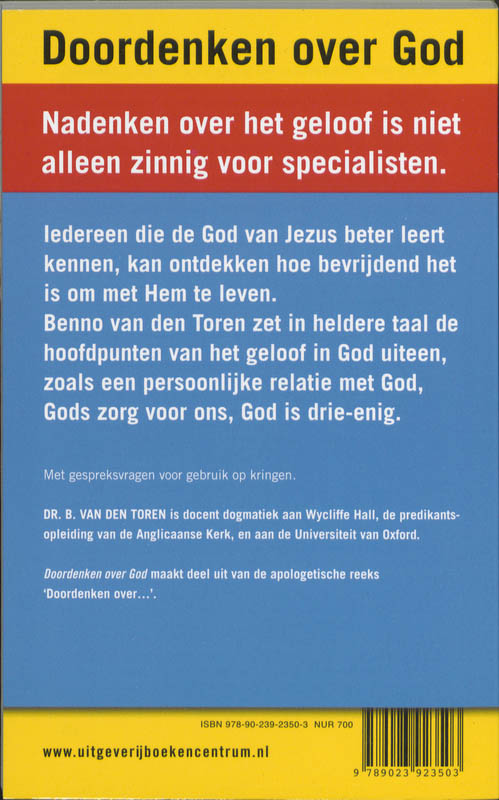 Doordenken Over God Doordenken Over God achterkant