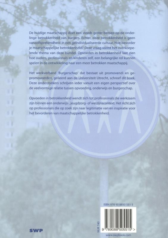 Opvoeden in betrokkenheid Opvoeden in betrokkenheid achterkant