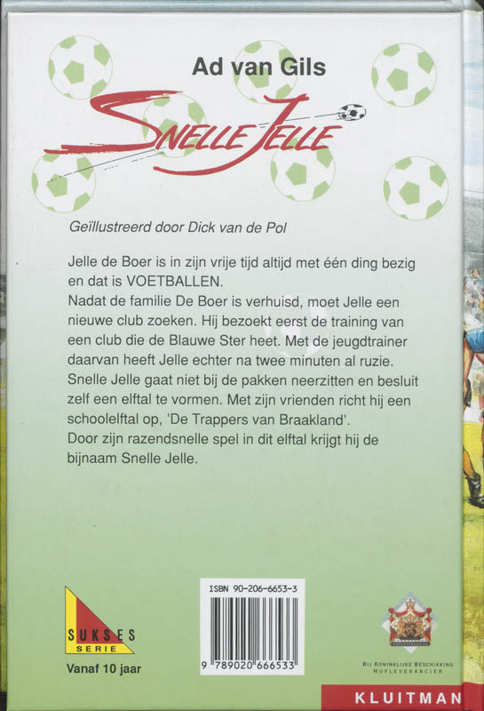 Snelle Jelle / Suksesserie achterkant