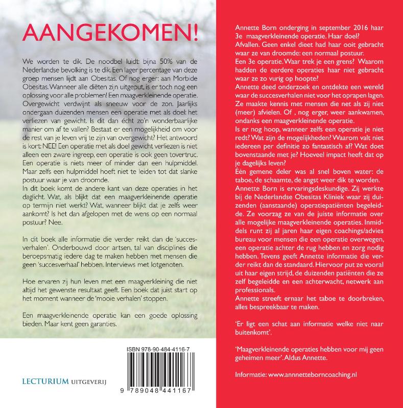 Aangekomen! Aangekomen! achterkant