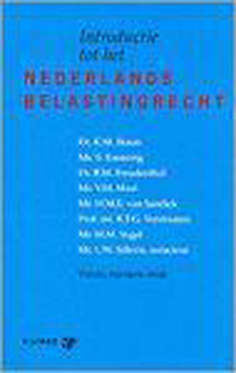 Introductie tot het Nederlands belastingrecht