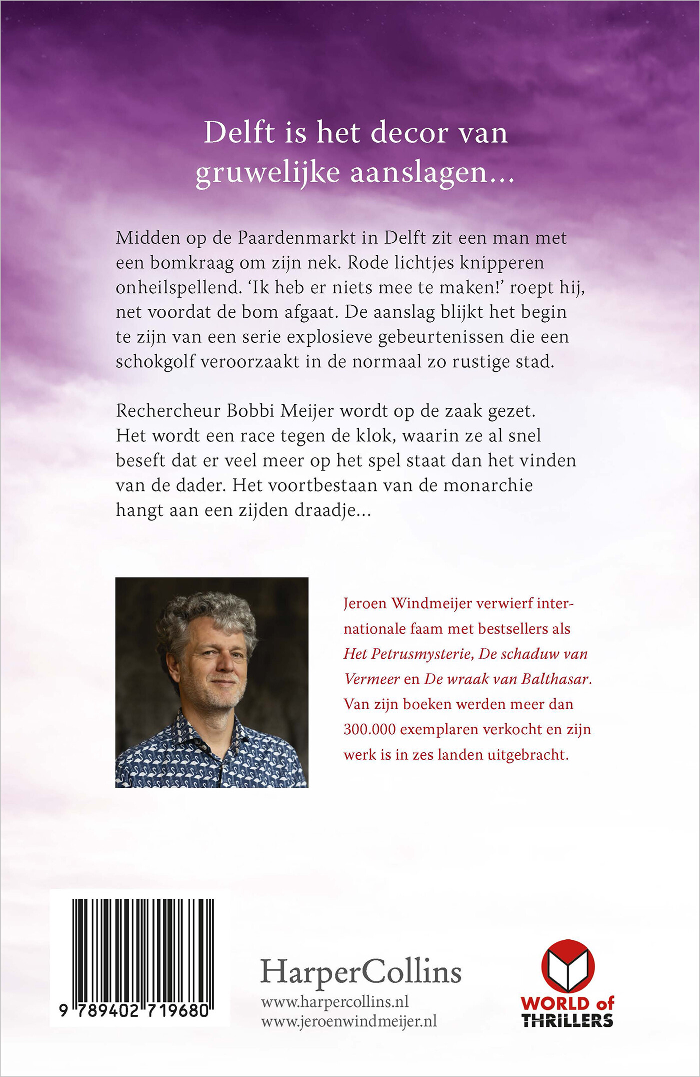 De val van de koning / Delft-trilogie / 4 achterkant
