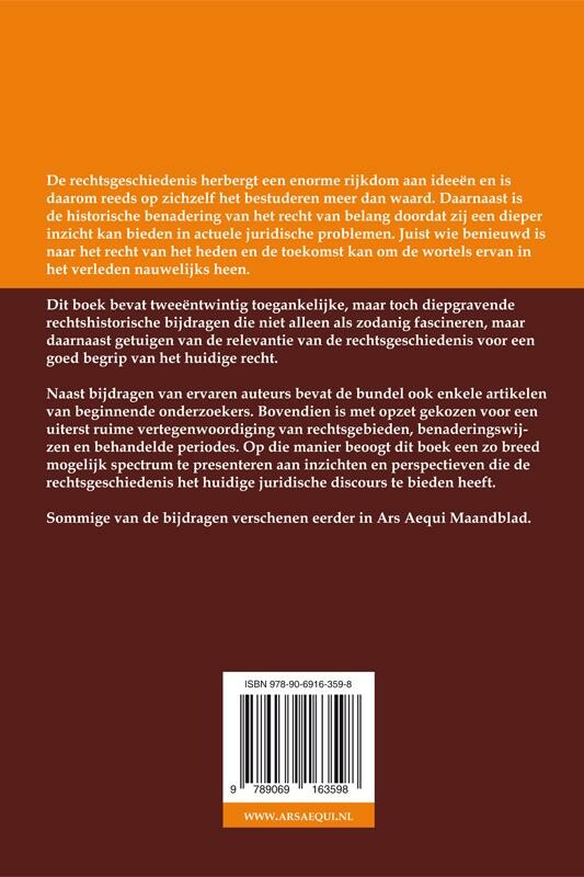Historische wortels van het recht / Ars Aequi Klassiekers achterkant