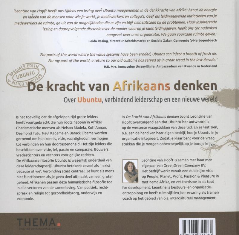 De kracht van Afrikaans denken achterkant