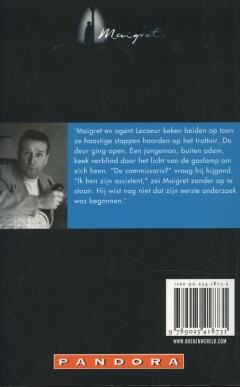 Het eerste onderzoek van Maigret / Maigret achterkant