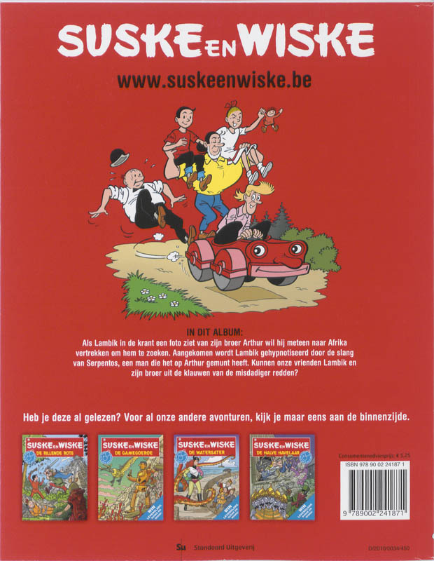 De vliegende aap / Suske en Wiske / 087 achterkant