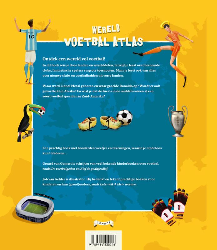 Wereld voetbal atlas achterkant