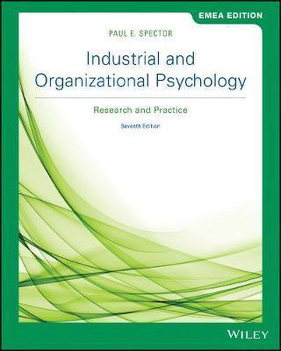 Paul E. Spector Industrial And Organizational Psychology