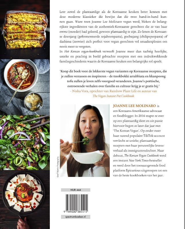 Het Korean vegan kookboek achterkant