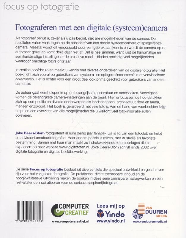 Focus op fotografie - Fotograferen met een digitale (systeem)camera achterkant