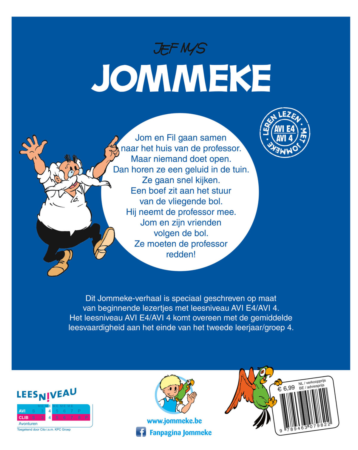 Jom en de vliegende bol (avi E4) / Jommeke AVI / 1 achterkant
